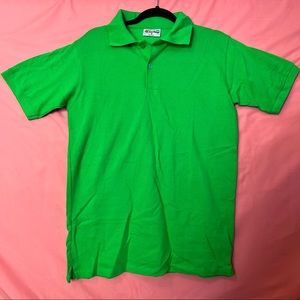 Green mens polo